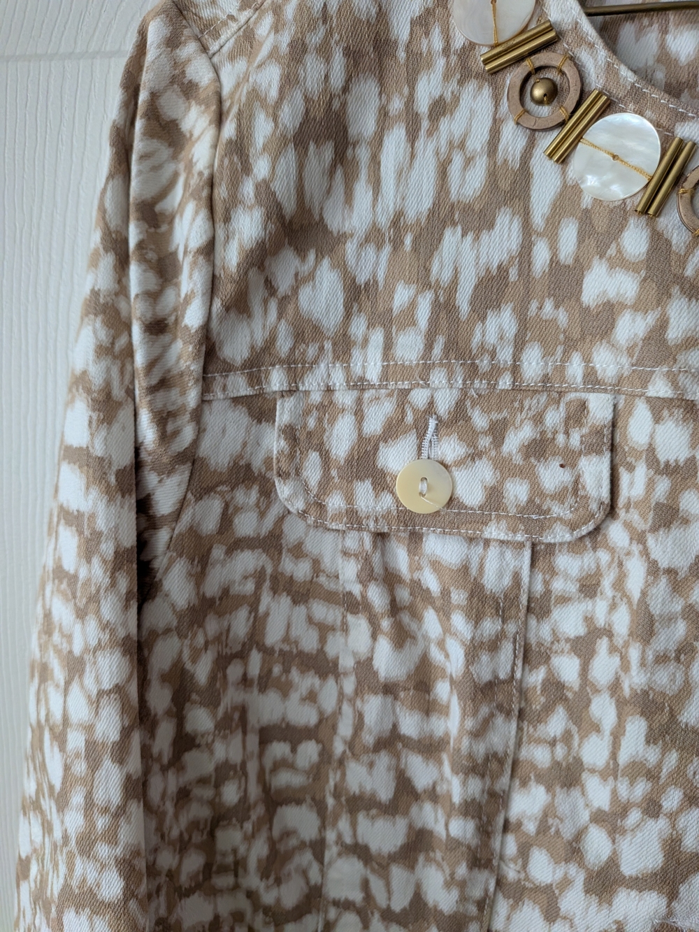 Ruby Rd. Beige & White Patterned  Jacket - Picture 5 of 9